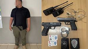 Sahte korumalar, tabanca, telsiz ve sahte kimlik kartlarıyla yakalandılar 