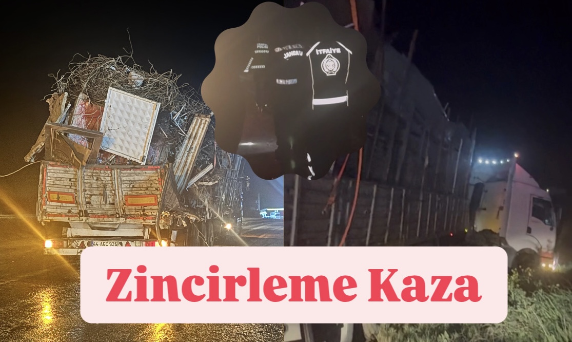 Gölbaşı Pazarcık Yolunda Zincirleme Kaza