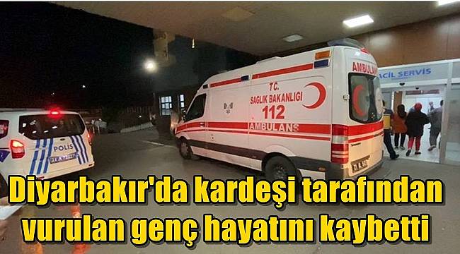 Diyarbakır'da kardeşi tarafından vurulan genç hayatını kaybetti