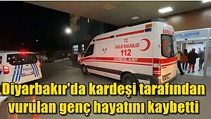 Diyarbakır'da kardeşi tarafından vurulan genç hayatını kaybetti 