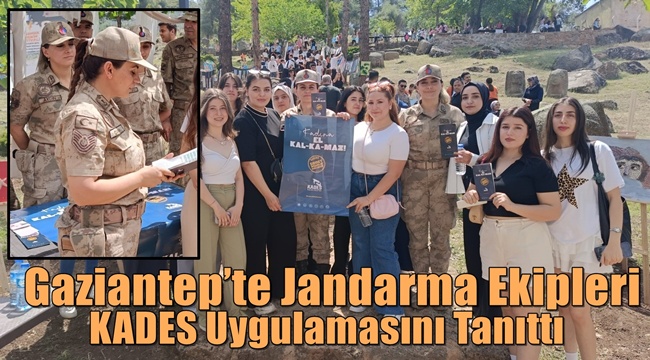 Gaziantep’te Jandarma Ekipleri, KADES Uygulamasını Tanıttı 