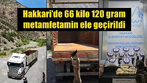 Hakkari’de bir tırda 66 kilo 120 gram metamfetamin ele geçirildi 