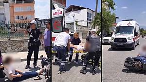 Nazili’de İlginç Motosiklet Kazası! Kadın Sürücü Kısa Sürede İkinci Kazaya Bulaştı 