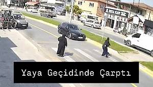 Sakarya’da yaya geçidinden geçen kadına otomobil çarptı! 