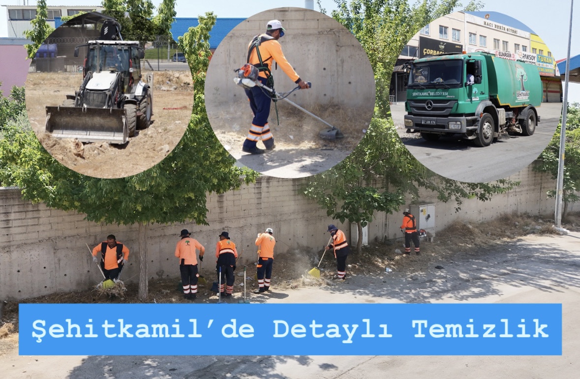 Şehitkamil Belediyesi Ekipleri Sanayi Mahallesi'nde detaylı temizlik yaptı 