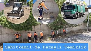 Şehitkamil Belediyesi Ekipleri Sanayi Mahallesi'nde detaylı temizlik yaptı 