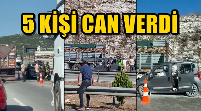 Adana'da TIR'a arkadan çarpan hafif ticari araçtaki 5 kişi hayatını kaybetti 