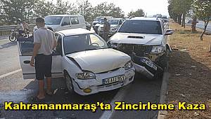 Kahramanmaraş’ta zincirleme kaza! 4 yaralı 