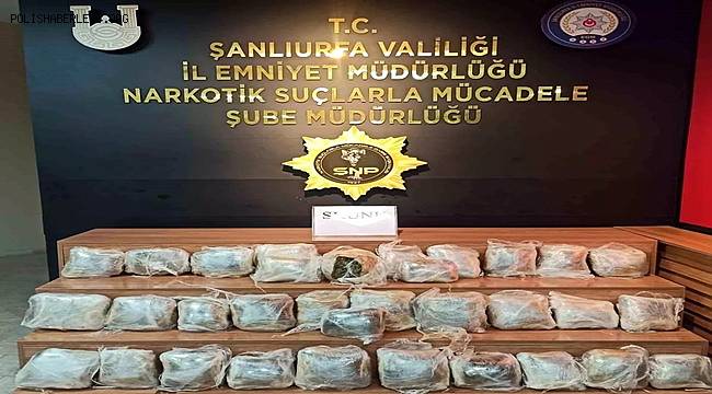 Şanlıurfa'da 24 Kilogram Uyuşturucu Ele Geçirildi 
