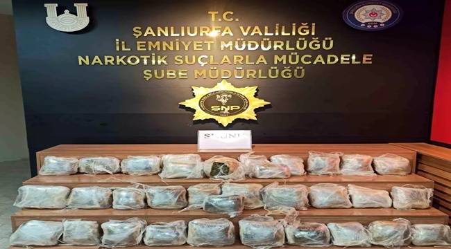 Şanlıurfa'da 24 Kilogram Uyuşturucu Ele Geçirildi 