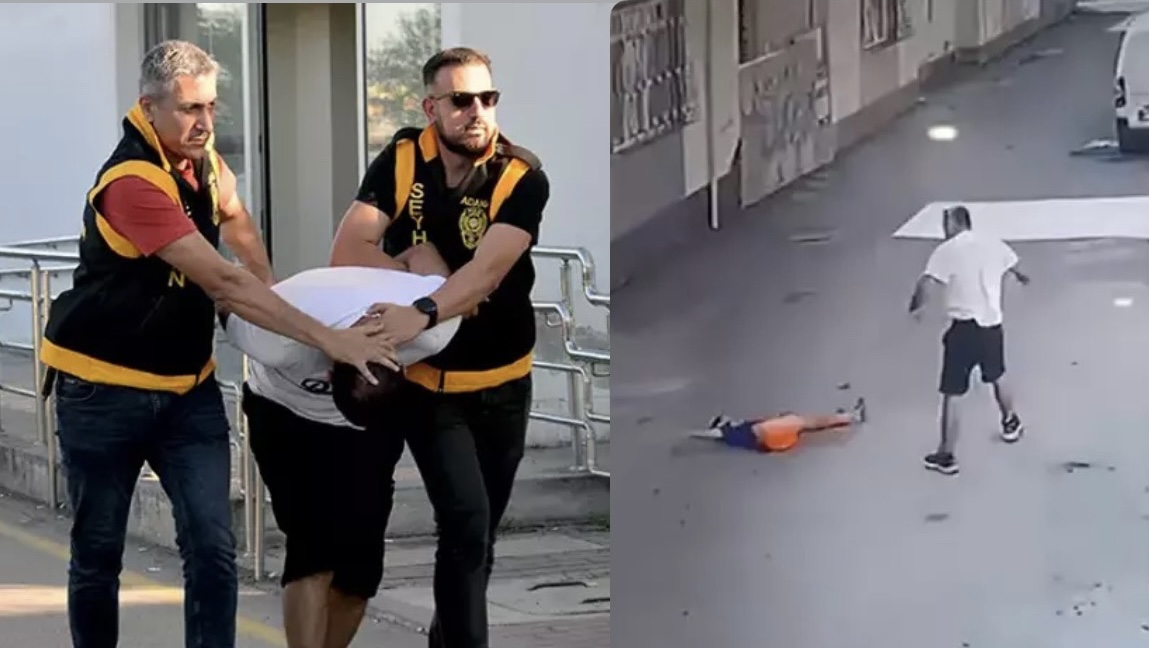 Adana'da kovaladığı çocuğu bacaklarından tutup yere vuran şahıs gözaltına alındı. 