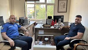 Başkan Altunova'dan Komiser Mustafa Dağ'a ziyaret 
