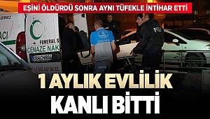 Eşini tüfekle katlettikten sonra intihar etti  