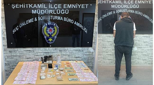 Gaziantep'te polis ekiplerinden silah ve uyuşturucu operasyonu 