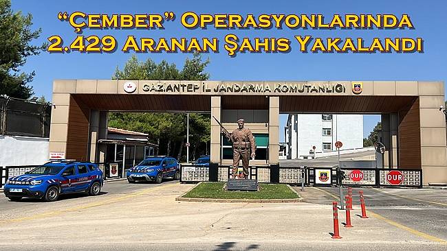 Gaziantep’te “Çember” Operasyonlarında 2 Bin 429 Aranan Şahıs Yakalandı 