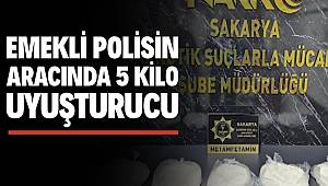 Sakarya'da emekli polisin aracından kilolarca uyuşturucu çıktı 