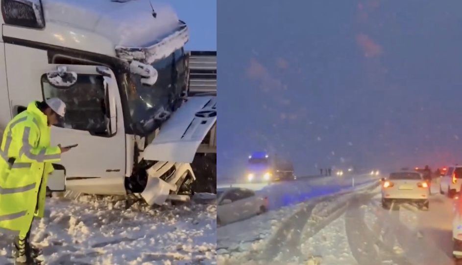 Sivas’ta Kar Fırtınası Can Aldı! Zincirleme Kazada 1 Kişi Hayatını Kaybetti 