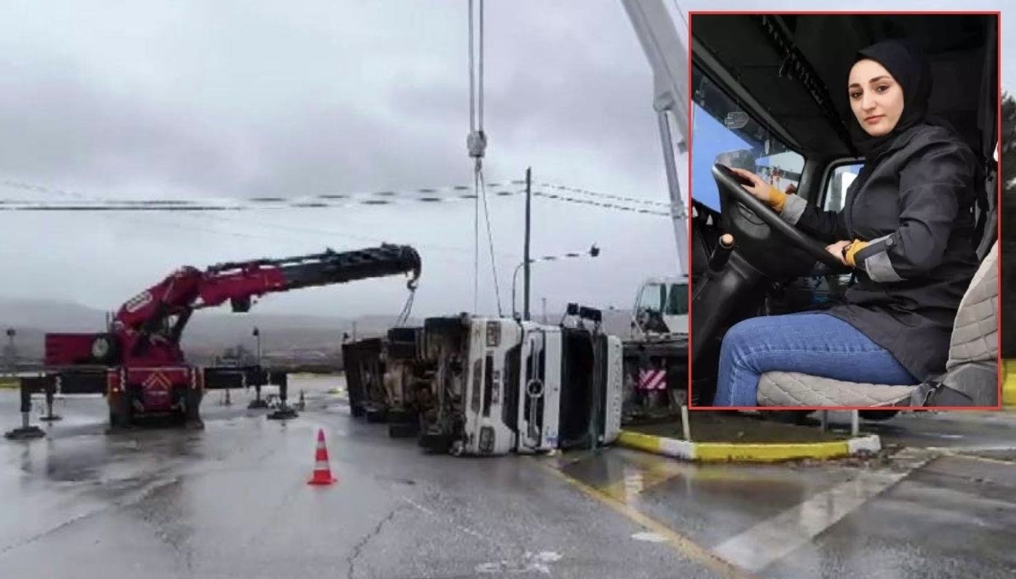 Sivas’ın Tek Kadın Tır Şöförü Kaza Yaptı! “Hep Nazardan Oldu” 