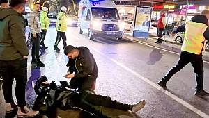 Aksaray’da otomobilin çarptığı motosiklet sürücüsü yaralandı 