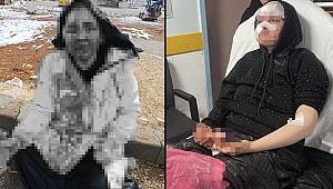 Boşanma aşamasındaki eşine kaldırım taşıyla saldırdı