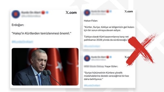 DMM: Türkiye’nin Suriye’de Kürtlere yönelik hasmane tutum sergilediği iddiaları asılsız 