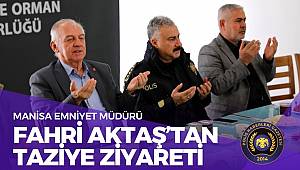 Emniyet Müdürü Fahri Aktaş’tan Tarım İl Müdürü Mehmet Karayılan’a Taziye Ziyareti  