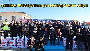 Şahinbey Belediyesi’nin yem desteği devam ediyor 