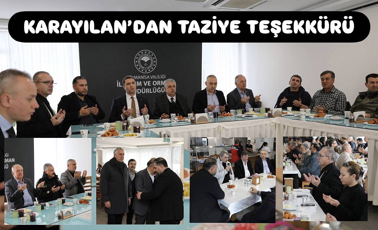 Tarım İl Müdürü Mehmet Karayılan’dan Taziye Teşekkürü 