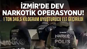 İzmir'de Dev Narkotik Operasyonu! 1 Ton 346,5 Kilogram Uyuşturucu Ele Geçirildi