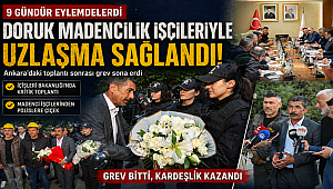 9 Günlük Eylem Sona Erdi! Doruk Madencilik İşçileriyle Uzlaşma Sağlandı, Madencilerden Polislere Çiçek