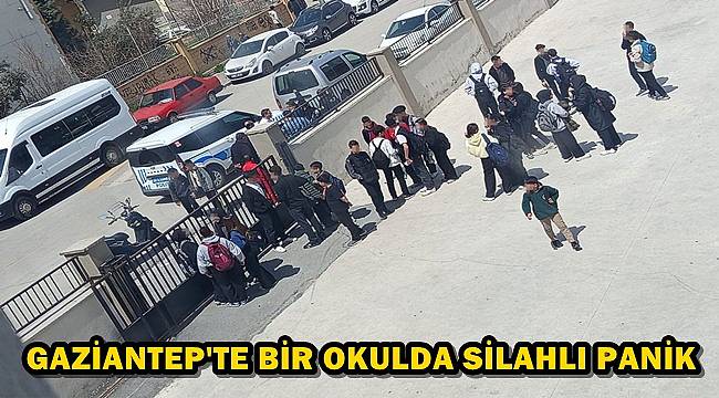 Gaziantep'te lise önünde kurusıkı tabancalı saldırı paniği 