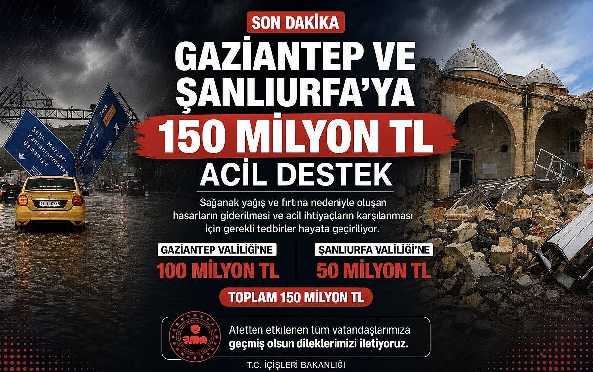 Bakan Çiftçi; Gaziantep ve Şanlıurfa'ya 150 Milyon TL Acil Destek  