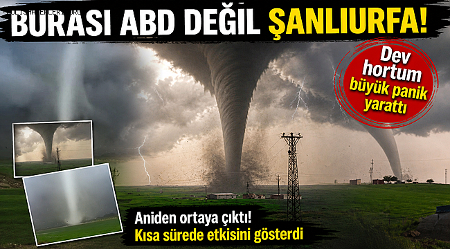 Burası ABD değil Şanlıurfa! Dev hortum büyük panik yarattı 