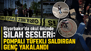 Diyarbakır'da okul önünde silah sesleri! Pompalı tüfekli saldırgan yakalandı 