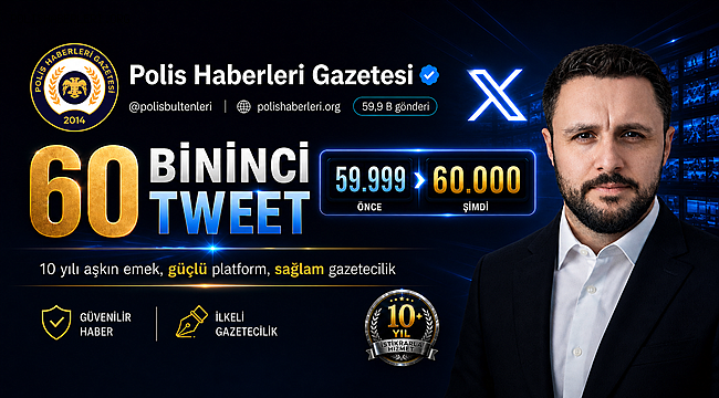 Polis Haberleri Gazetesi'nden 60 Bin Tweetlik Yayın Başarısı 