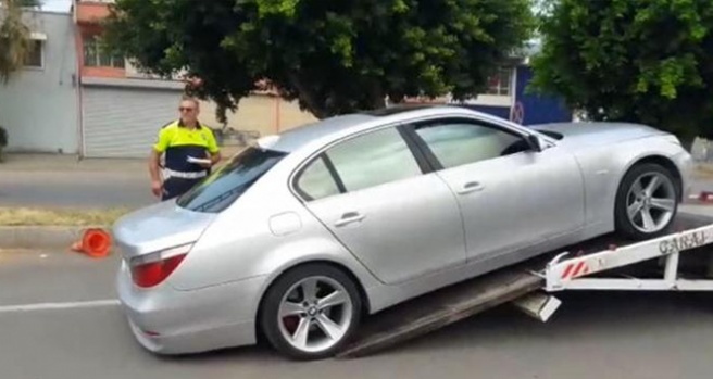 Drift atarak polisten kaçan sürücüye 6 bin 561 TL para cezası