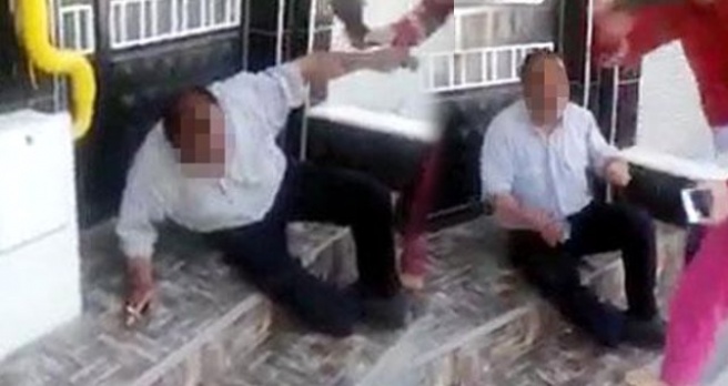 Gaziantep'te Taciz Şüphelisini Terlikle Dövüp, Polise Teslim Ettiler