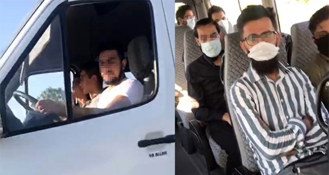 Polisi görünce maske taktılar ama cezadan kaçamadılar
