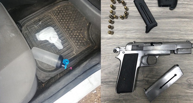 Polisin şok uygulamasında ruhsatsız tabanca ve uyuşturucuyla yakalandılar