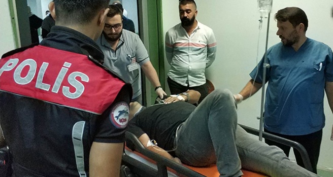 Samsun'da polis memuru kazada yaralandı