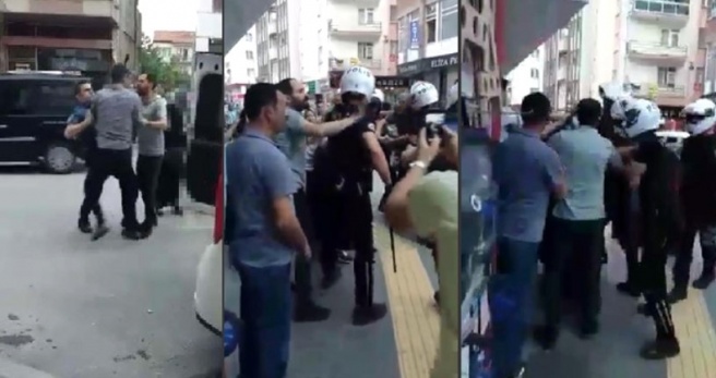 Sokakta sigara içen kadını dövdü, polise direndi