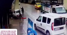 Çaldıkları aracı gelin arabası gibi süslediler, polisten kaçamadılar