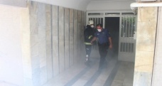 İlaçlama dumanının yangın zannetti, polisi alarma geçirdi