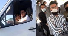 Polisi görünce maske taktılar ama cezadan kaçamadılar